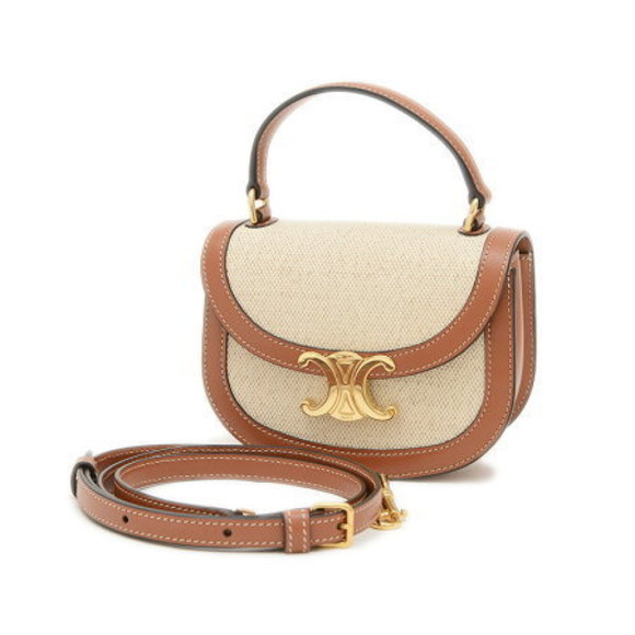 Celine Besas Claire Canvas Bag Brown - Picture 1 of 7